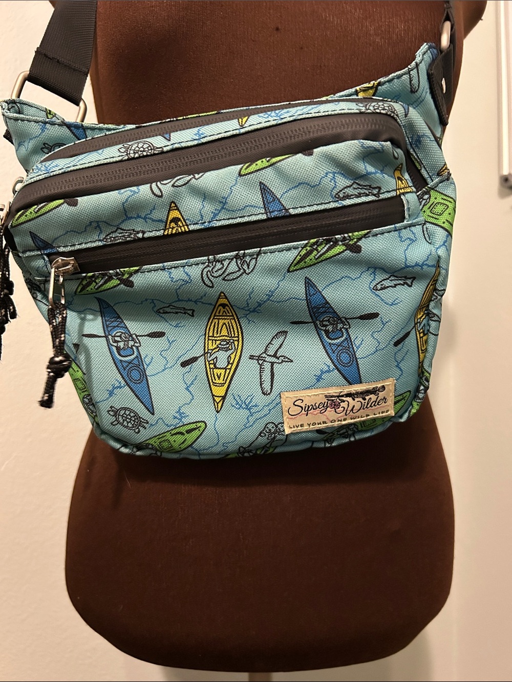 Hip pack, Float trip ranger Kayak Print Waist Bag w/ matching bottle holder - Picture 2 of 9